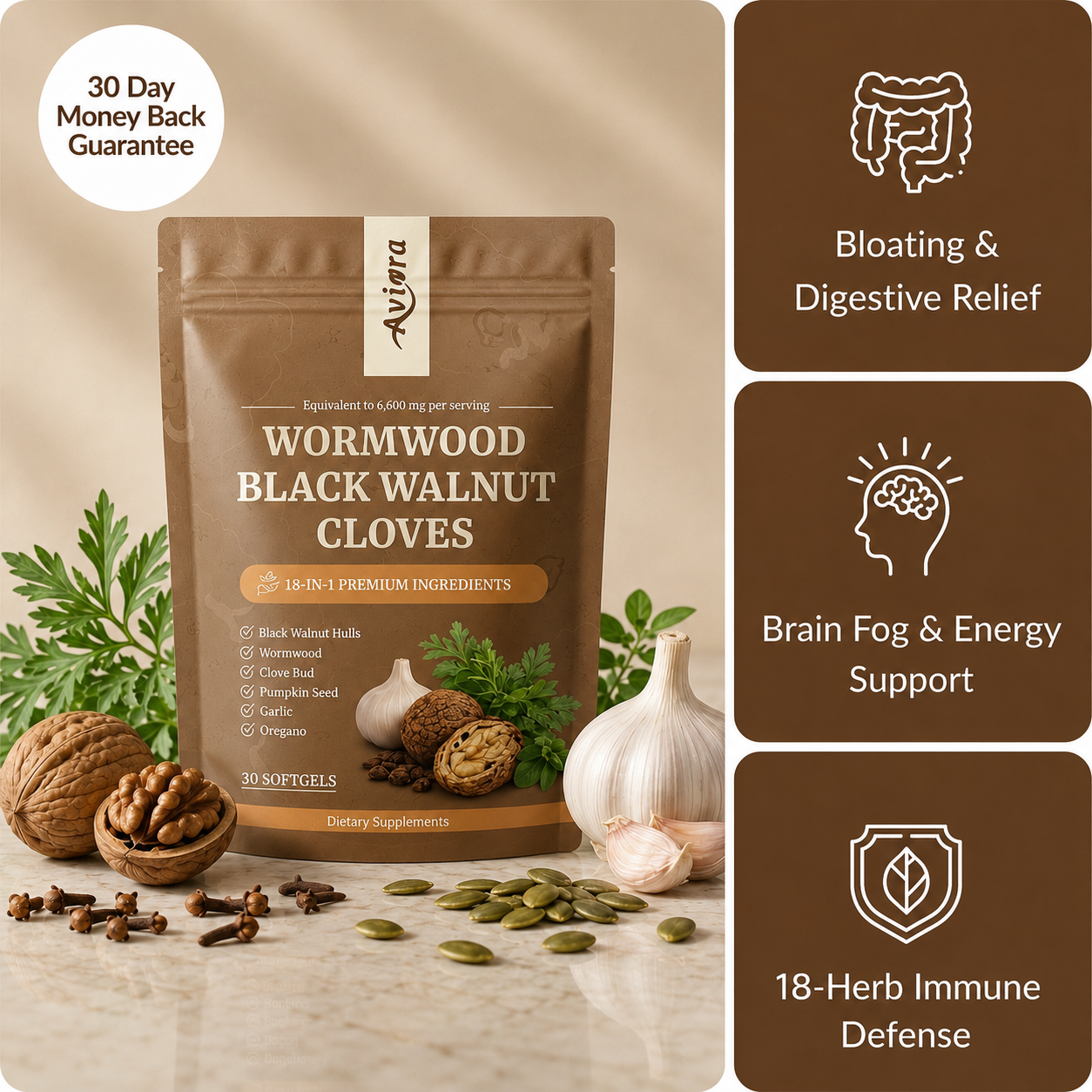 Wormwood Black Walnut 18-1 Softgels